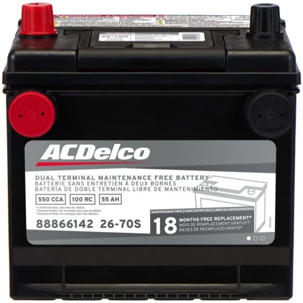 ACDelco Silver 18 Month Warranty Dual Terminal BCI Group 70DT Battery