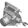 Brake Master Cylinder with Power Brake Booster and Brake Booster Control Module
